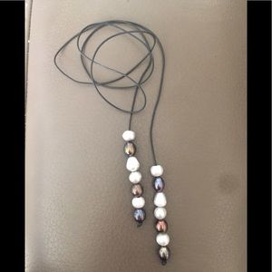 Elegant and Exquisite Genuine Pearl Lariat